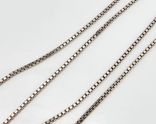 Sterling Silver Box Chain Necklace 4.3 G