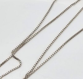 Sterling Silver Box Chain Necklace 2.3 G
