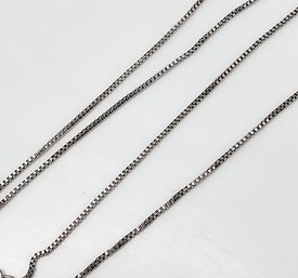 Sterling Silver Box Chain Necklace 1.6 G