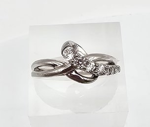 'SUN' Sapphire Sterling Silver Cocktail Ring Size 6.5 3 G