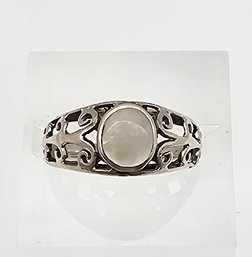 Mother Of Pearl Sterling Silver Ring Size 4.5 1.8 G