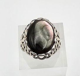 Abalone Sterling Silver Ring Size 5 6.1 G