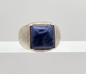 Sodalite Sterling Silver Ring Size 5.75 10 G