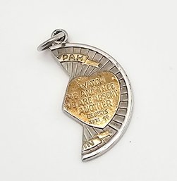 'M' Sterling Silver Religious Pendant 2.1 G