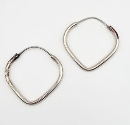 Sterling Silver Hoop Earrings 2.8 G