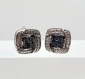 'JWBR' Diamond Sterling Silver Earrings 2.4 G