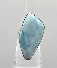 Larimar Sterling Silver Ring Size 7.5 7.4 G