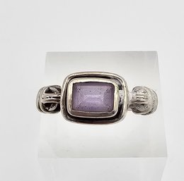 Silpada Amethyst Sterling Silver Cocktail Ring Size 7 5.4 G