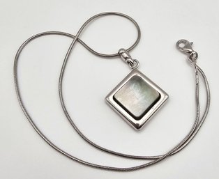 HAN Abalone Sterling Silver Necklace 11.5 G