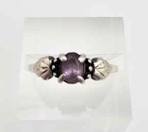 Amethyst Sterling Silver Cocktail Ring Size 5.75 2.9 G