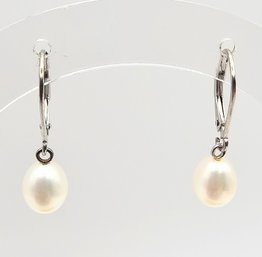 Honora Pearl Sterling Silver Drop Dangle Earrings 1.7 G