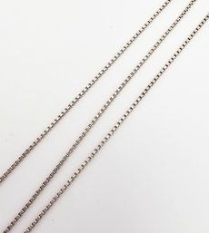 Sterling Silver Box Chain Necklace 1.9 G