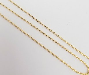 AV Gold Over Sterling Silver Cable Chain Necklace 1.5 G