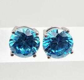 FAS Rhinestone Sterling Silver Earrings 2.3 G