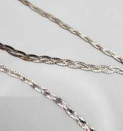 Sterling Silver Braided S Chain Necklace 3.9 G