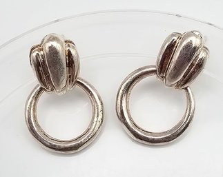 SE Sterling Silver Circle Earrings 6.2 G