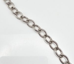 Italy Sterling Silver Thick Cable Chain Bracelet 10.2 G