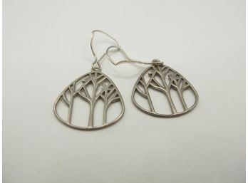 Sterling Earrings With Landscape Silhouette 2.00g
