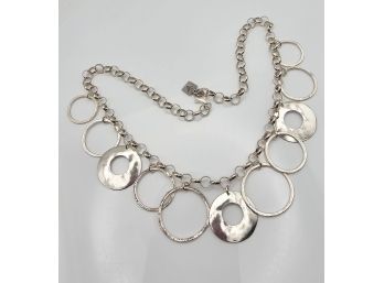 Silpada Sterling Silver Circle Necklace 30.8 G