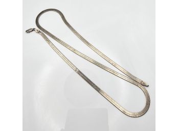 Sterling Silver Flat Herringbone Necklace 12.3 G