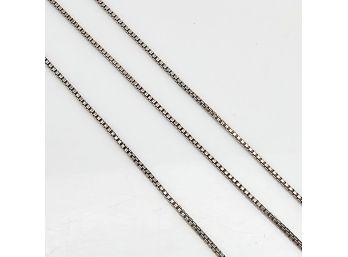 Sterling Silver Box Chain Necklace 1.8 G