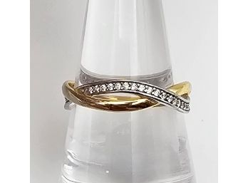 IBB CN Rhinestone Cocktail Ring Size 8.25 2.2 G