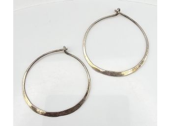 Sterling Silver Hoop Earrings 1.9 G