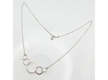 EFY Sterling Silver Circle Necklace 2.9 G