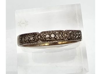 MDJ Diamond Sterling Silver Cocktail Ring Size 8.5 2.8 G