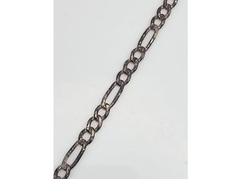 Sterling Silver Figaro Chain Bracelet 2.9 G