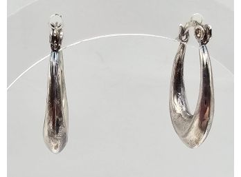 CW Sterling Silver Hollow Form Earrings 2.9 G
