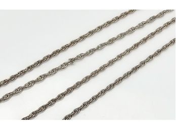 Sterling Silver Rope Chain Necklace 5.5 G