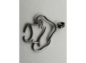 Sterling Silver Chef Hat Pendant, 0.85 G.