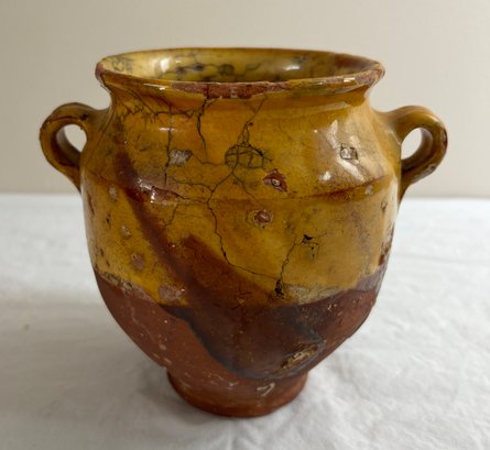 Antique French Faience Pottery Confit Pot