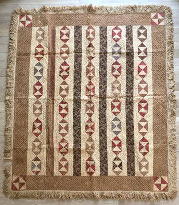Antique Handmade Child's Patchwork Quilt #7
