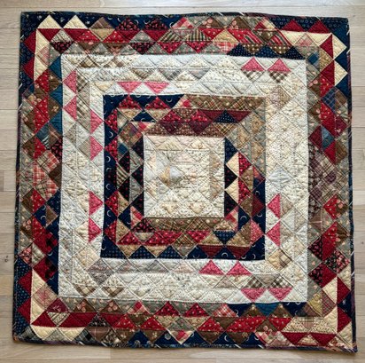 Antique Handmade Child's Patchwork Quilt #8
