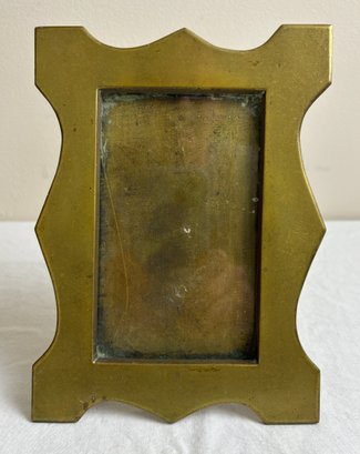 Large Antique Brass Arts & Crafts Style Photo Frame