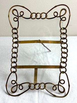 Antique Victorian Brass Chain Links Photo Frame #4