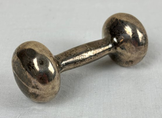 Antique Vintage Sterling Silver Baby Rattle
