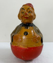 Antique Schoenhut Germany Paper Mache Clown Doll Roly Poly Toy