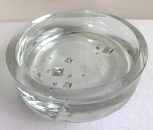 Vintage Tapio Wirkkala Iittala Finland Pyramid Art Glass Bowl