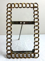 Antique Victorian Brass Chain Link Photo Frame #1