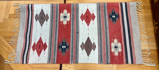 Vintage Navajo Style Mexican Rug Hand Woven