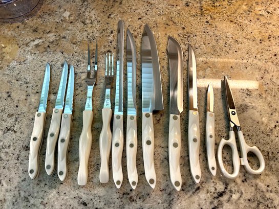 Coveted CUTCO Cutco Signed Large Knife Set Knives With Kitchen Utensils