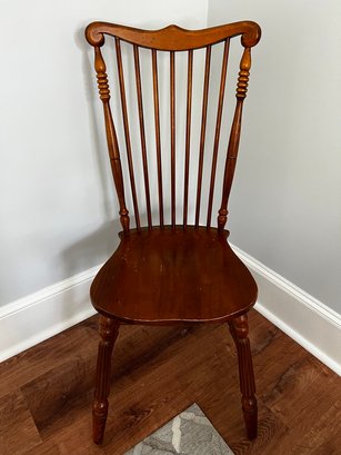 Antique Windsor Oak Chair With Spindles