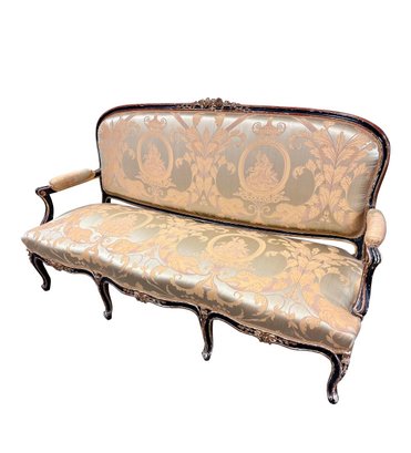 Exquisite Antique French Louis XVI Settee Bench In Cowtan & Tout Fabric