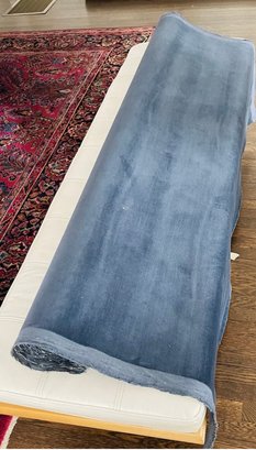 Donghia Designer Upholstery Fabric Luxurious Dark Blue Velvet 5.25 Yards Retails At $385/Yard