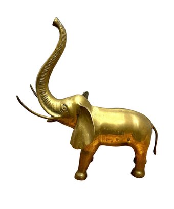 Iconic Large Mid Century Modern Brass Elephant Sculpture Big Statue 25' Tall!