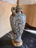 Blue Chinoiserie Luxurious Porcelain Table Lamp Measuring 24' Tall