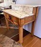 Antique Signed French Marble Top Pastry Butcher Table Natta & Nagot $3000 Retail